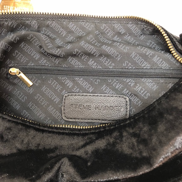 Steve Madden black velour hobo bag NWT - Picture 6 of 7